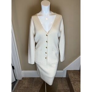 Rodier Paris Jacket Skirt Suit Set Women Small